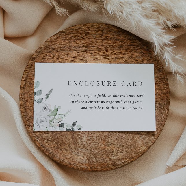 Weiße florale Aufsteckkarte für das Brautparty Begleitkarte (Von Creator hochgeladen)