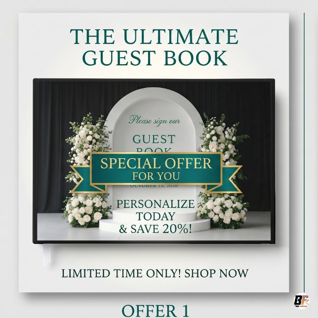 Weiße Florale Bogenhochzeit in Quiet Luxury Gästebuch (#wedding)