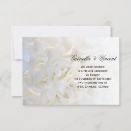 Weiße Florenheirat / Elopement-Ankündigung Ankündigung