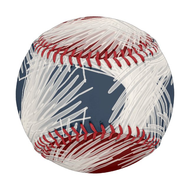 Weiße Flugfedern Baseball (Vorderseite)