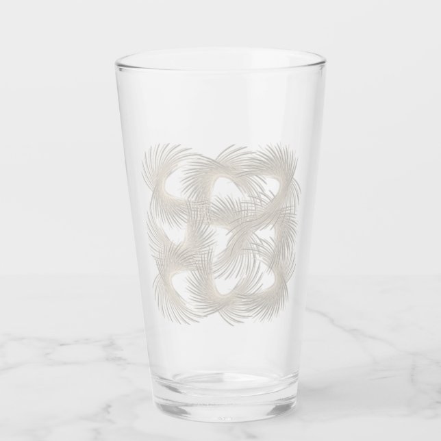 Weiße Flugfedern Glas (Vorderseite)