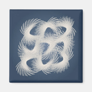 Weiße Flugfedern Magnet