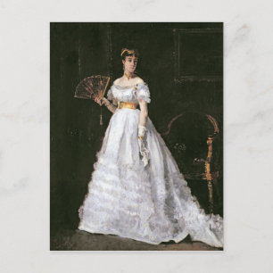 Weiße Frau Postkarte