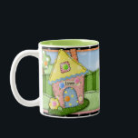 "Weiße Frau" Zwei-Tone-Tasse Zweifarbige Tasse<br><div class="desc">"Eine weise Frau baut ihre Zuhause.." Sprichwörter 14:1 Diese zweifarbige Kaffee-Tasse zeigt originale digitale Kunstwerke einer süßen Hütte von Becky Schultea, die in einem "appliqued Stoff" Stil gemacht wurden, komplett mit "ric rac" und "buttons" - niedlich! Das Beste ist, dass das bunte Kunstwerk von einem aussagekräftigen Literaturvers begleitet wird, der...</div>