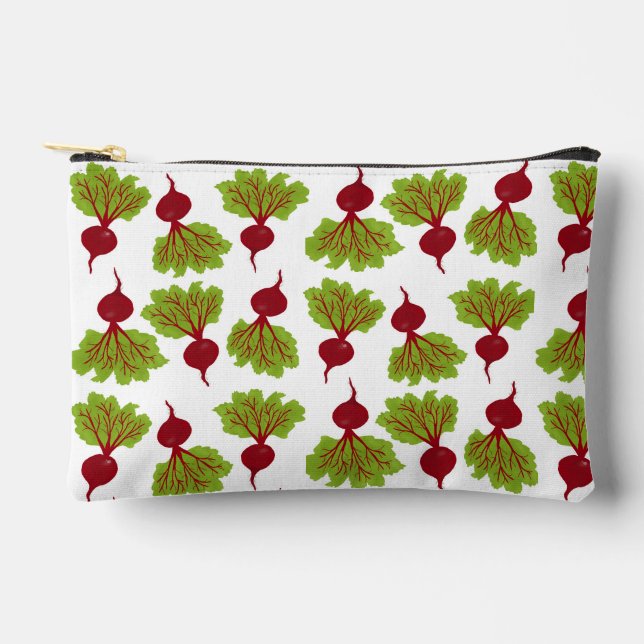 Weiße Fresh Beet Collection Zubehörtasche (Vorderseite)