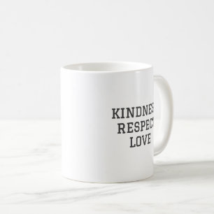 Weiße Freundlichkeit Respekt Liebe Tasse