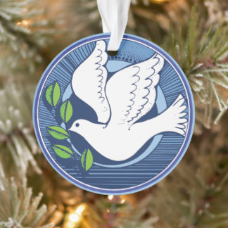 Weiße Friedenstaube Ornament