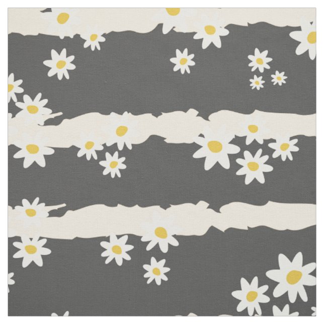 Weiße, fröhliche Blume Stoff (Muster)