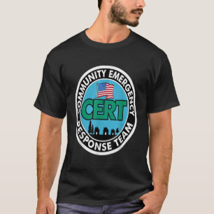 Weiße Front des CERT Community Emergency Response  T-Shirt