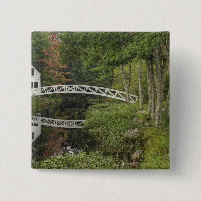 Weiße Fußgängerbrücke, Somesville, Monte Wüste Button (Vorderseite)