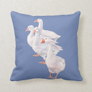 Weiße Gans-ursprüngliches Kunst-Kissen Kissen