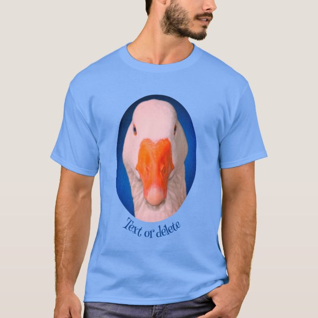 Weiße Gänse Farm Tier Personalisiert T-Shirt (Vorderseite)