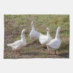 Weiße Gänse Handtuch