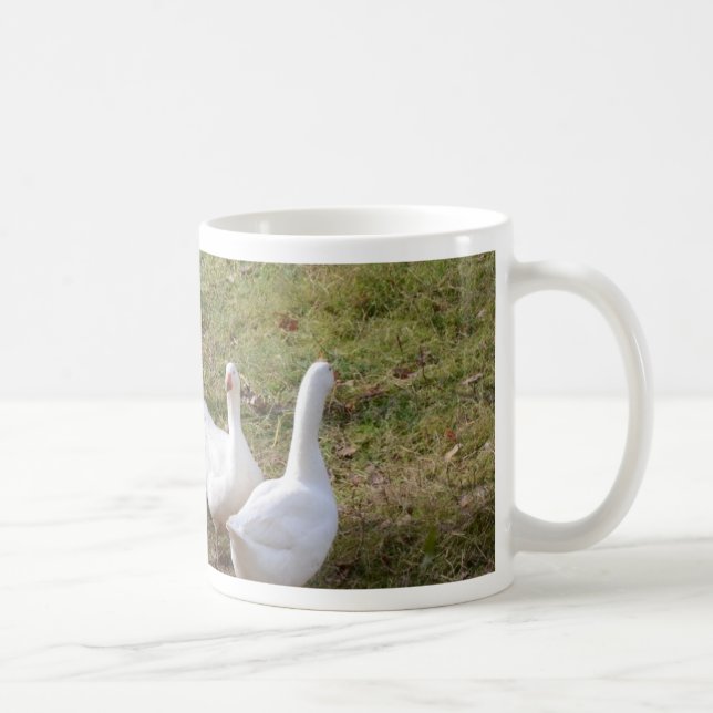 Weiße Gänse Tasse (Rechts)