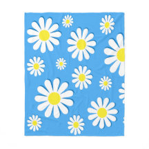 Weiße Gänseblümchen mit blauem Hintergrund