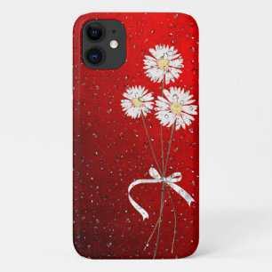 weiße Gänseblümchen mit Regentropfen Case-Mate iPhone Hülle
