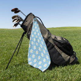 Weiße Gänseblümchen Muster Benutzerdefinierter Hin Golfhandtuch