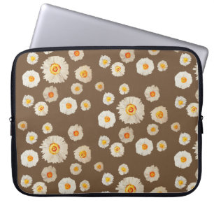 Weiße Gänseblümchen Neopren-Laptop-Hülle 15" Laptopschutzhülle