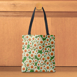 Weiße Gänseblümchen-Tasche