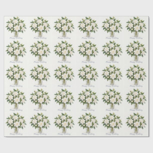 Weiße Gardenien Alles Gute zum Geburtstag Geschenkpapier