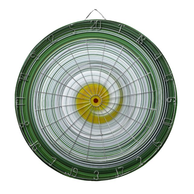 Weiße, gelbe, grüne Spirale Dartscheibe (vorne)