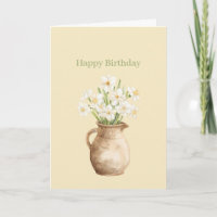 Weiße gelbe Narzissen Blumen Geburtstag