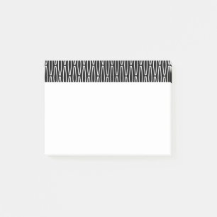 Weiße geometrische Wiederholungsnotizen Post-it Klebezettel