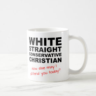 Weiße Gerade Konservative Christliche Lustige Tass Kaffeetasse