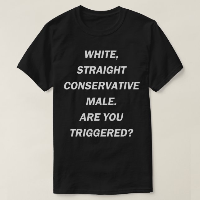 Weiße, gerade konservative Männer T-Shirt (Design vorne)