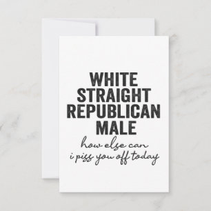 Weiße, gerade republikanische Männliche Funny Repu Dankeskarte
