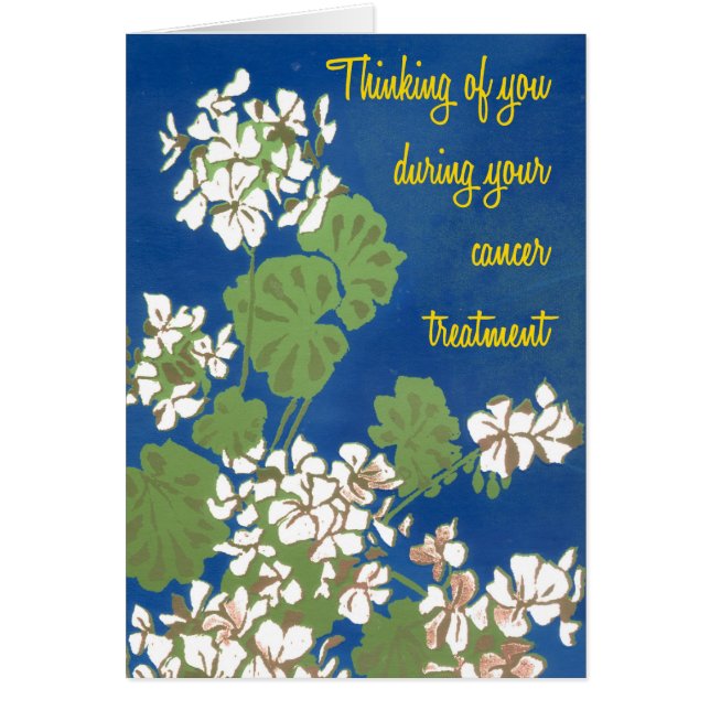 Weiße Geranien zur Unterstützung der Behandlung vo (Vorne)