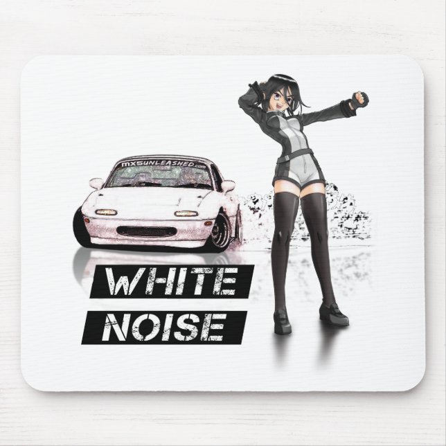 Weiße Geräusche MX5 Miata Mousepad (Vorne)