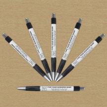 Weiße Geschäftsmarke auf Stift