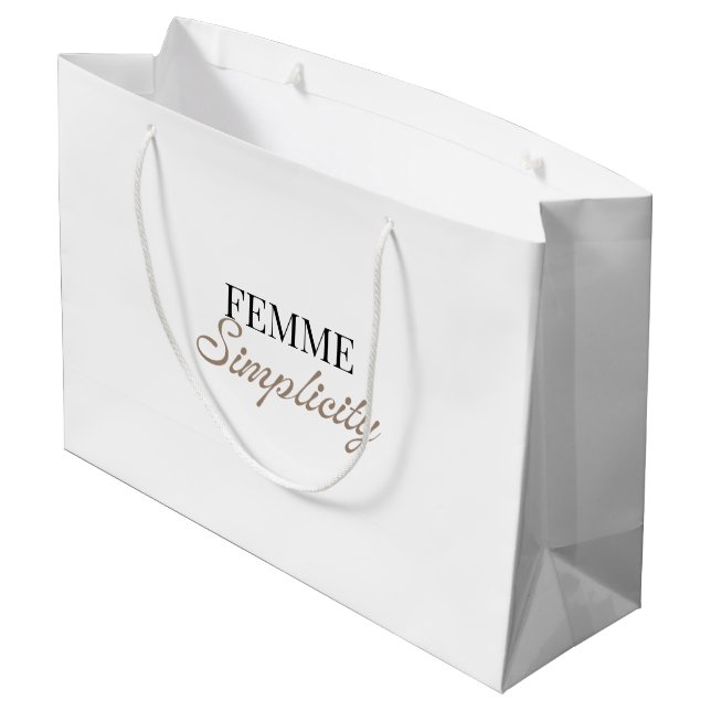 Weiße Geschenktüte (Rückseite Schrägansicht)