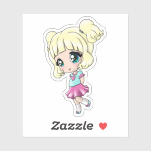 Weiße Girl Aufkleber