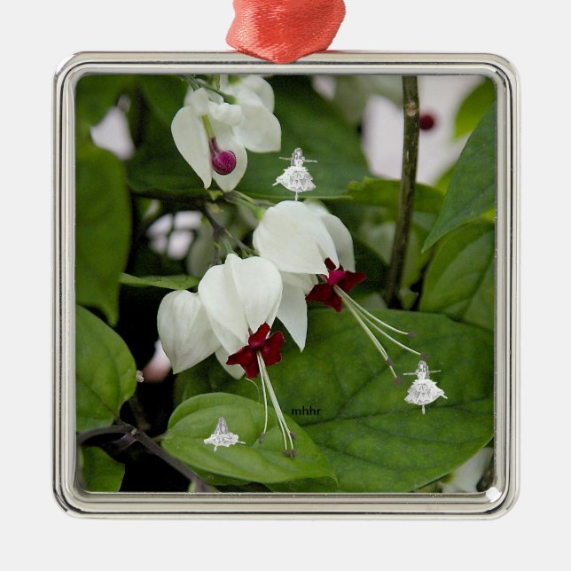 Weiße Glocken Schattenmühle Ornament Aus Metall (Vorne)