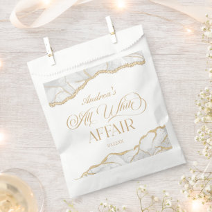 Weiße Gold-Achat-Weiß-Veranstaltung Geburtstagsfei Geschenktütchen