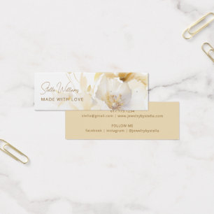 Weiße Gold-Blumen-Ohrstecker-Anzeige-Karte