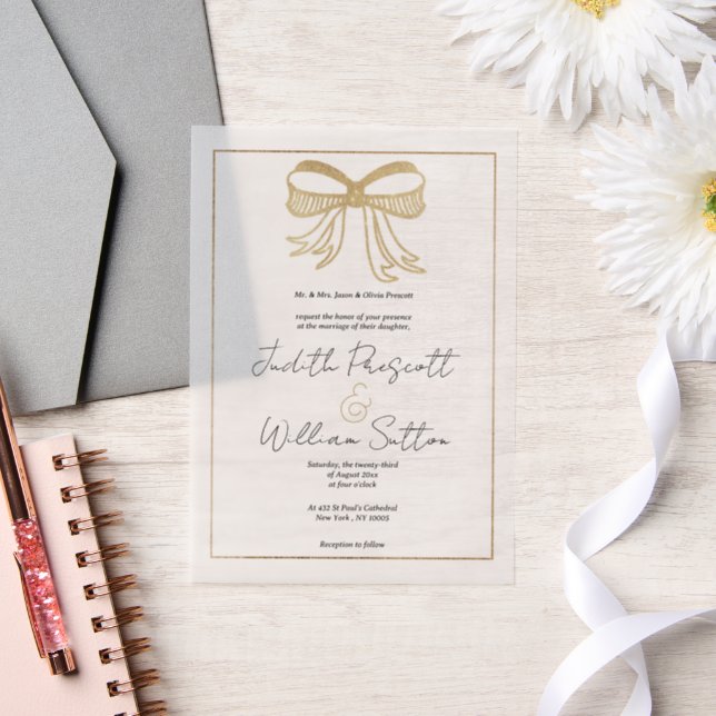Weiße Gold-Glitter-Bogenband einfache Hochzeit (Hochzeit)