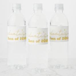 Weiße Gold Schrift Graduierungs-Wasserflaschen-Eti Wasserflaschenetikett