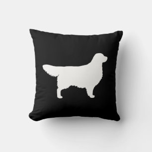 Weiße Golden Retriever Silhouette Kissen