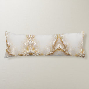 Weiße goldene Blütenkissen Seitenschläferkissen