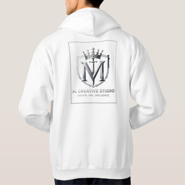 Weiße & Goldene Design-Kollektion Hoodie (Rückseite)