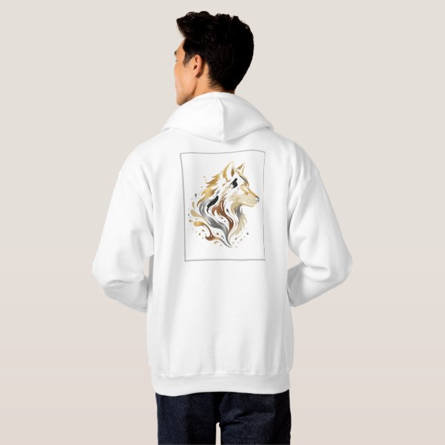 Weiße & Goldene Design-Kollektion Hoodie (Schwarz voll)