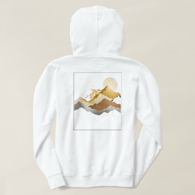 Weiße & Goldene Design-Kollektion Hoodie (Design Rückseite)
