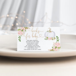 Weiße, goldene Kürbisbücher für Babytickets Begleitkarte