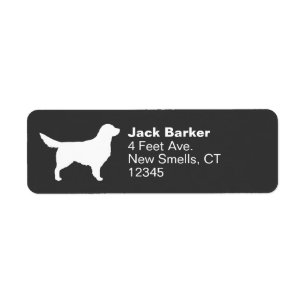 Weiße goldene Retriever Silhouette Adresse