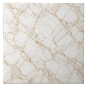 Weiße Goldmarmor Nahtlose Luxus Textur Fliese