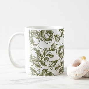 Weiße Goldrose Ätzkaffeetasse Tasse