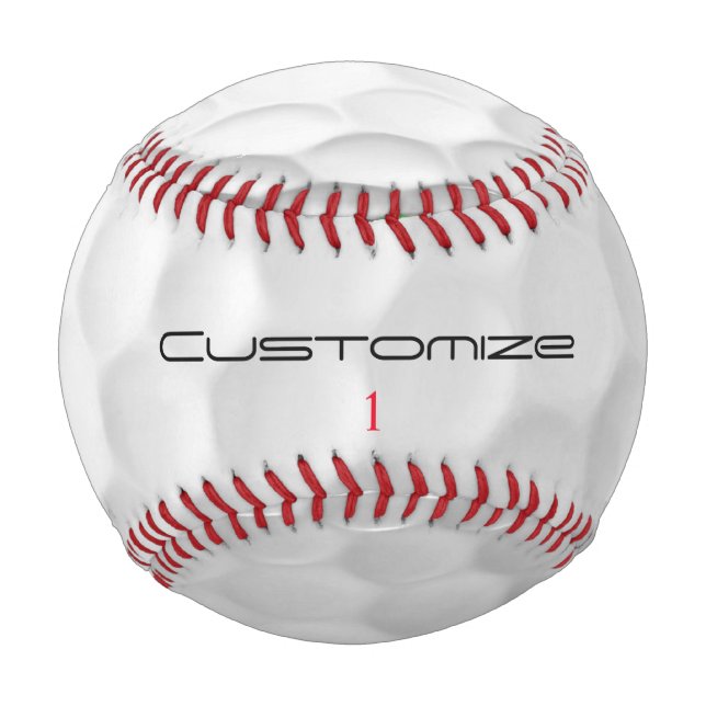 Weiße Golfball-Textur mit Grübchen, benutzerdefini Baseball (Vorderseite)